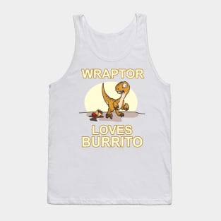 Velociraptor Tshirt | Burrito Dinosaur Pun Paleontology Gift Tank Top